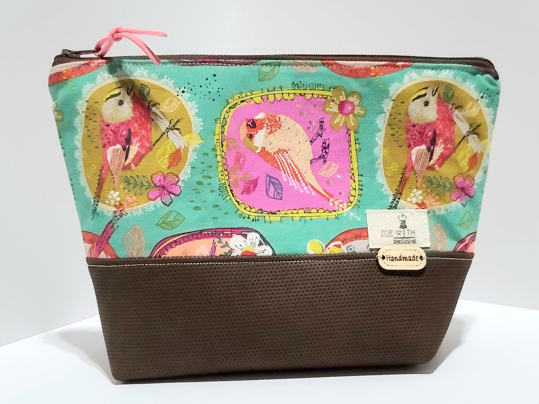 ZOE w/TH makeup bags BIRDS of COLORS - Zanna Beauty