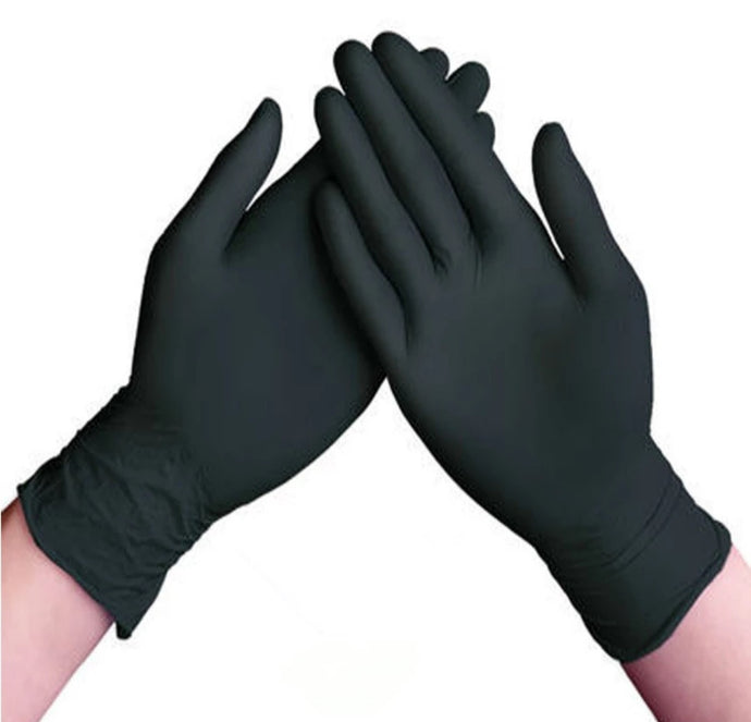 Nitrile BLACK disposable gloves - Zanna Beauty