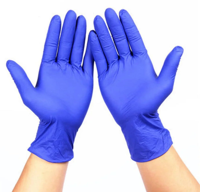 Nitrile DARK BLUE disposable gloves - Zanna Beauty