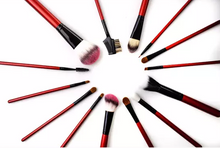 Load image into Gallery viewer, LUSH RED makeup brush set - Zanna Beauty
