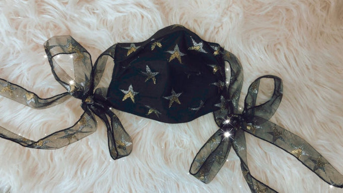 Ermelinda Manos Masks - black with stars - Zanna Beauty